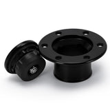 Aircraft Style Pop-Up Fuel Cap with Filler Neck 6-Bolt Flush Mount Black SLYXG01-BK