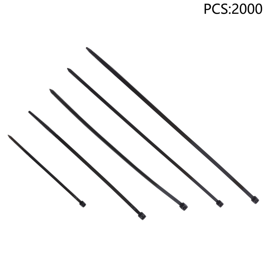 Nylon Cable Ties 2000 Pack Assorted 4 6 8 10 12 Inch