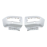 Chrome Split Front Bumper with Sensor Holes for 2023-2024 Ford F-250 F-350 Super Duty