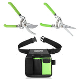 WORKPRO 2-Piece Pruning Shears Set with Tool Pouch