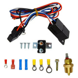 16 in Electric Radiator Fan 3000 CFM with Thermostat Wiring Relay Kit 12V