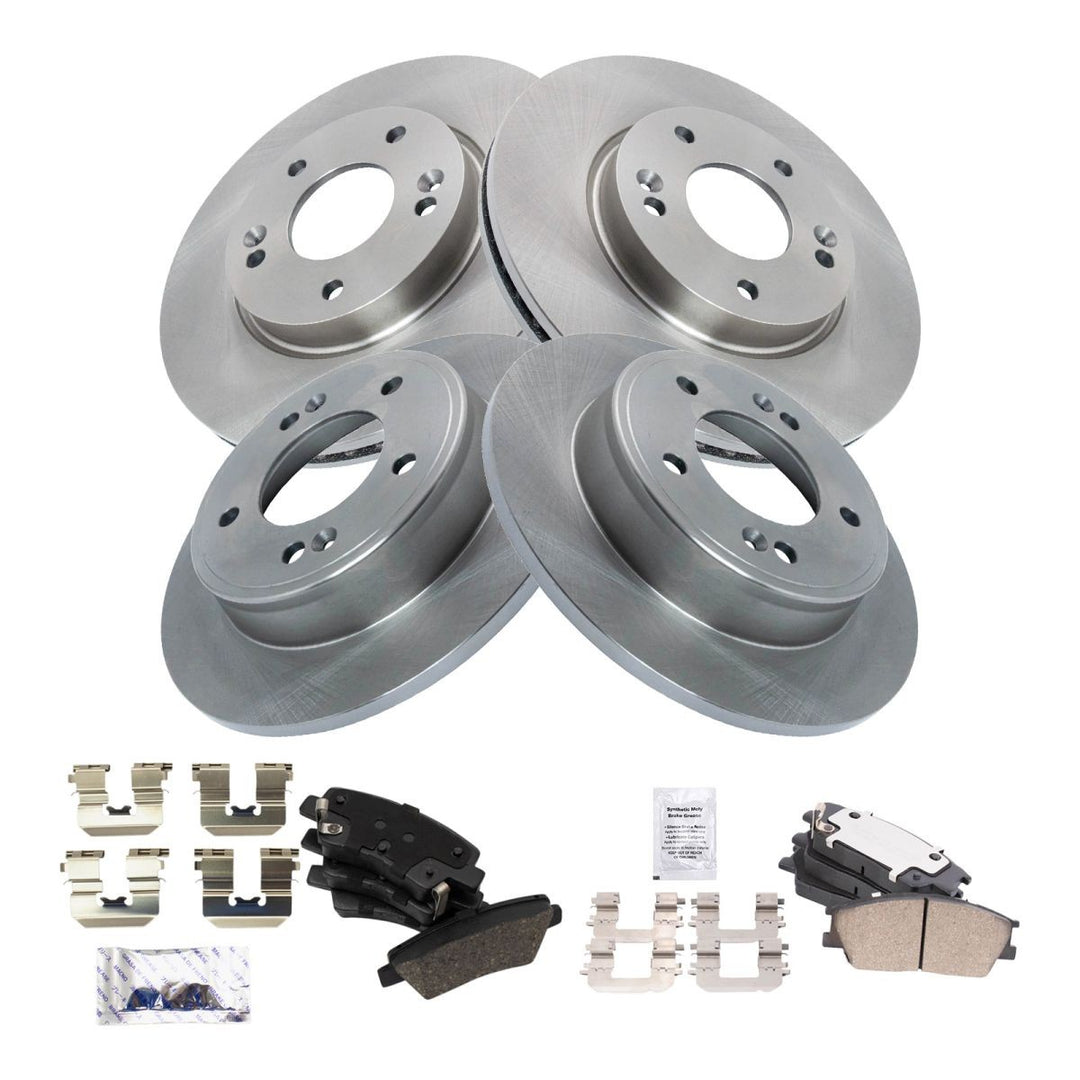 Front & Rear Ceramic Brake Pad & Rotor Kit for 2020-2022 Kia Soul