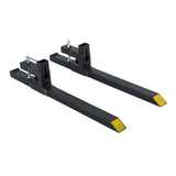 43 Inch Clamp-On Pallet Forks 2000 Lb for Tractor and Skid Steer Buckets