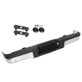 Chrome Rear Step Bumper with Sensor Holes for 2009-2014 Ford F-150 Styleside