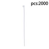 White Nylon Cable Ties 8 Inch 2000 Pack 40 lb
