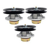 Mower Deck Spindle Assembly with Pulley 3 Pack for John Deere AM121342 AM115720