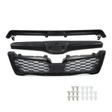 Front Upper Grille Set 3 Piece Black for 2014-2018 Subaru Forester 91121SG280