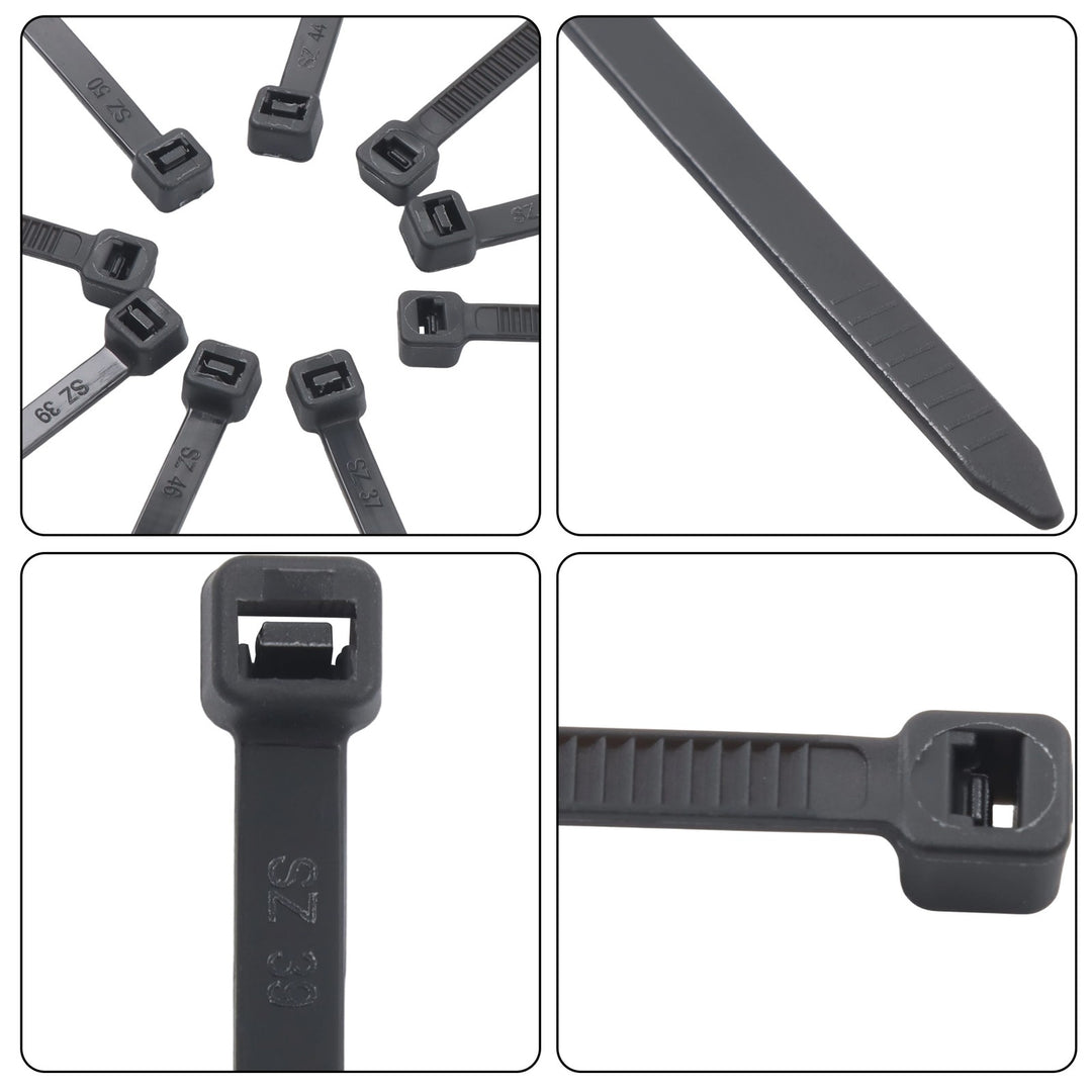 Black Nylon Cable Ties 8 Inch 1200 Pack 65 lb