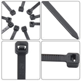 Black Nylon Cable Ties 8 Inch 1200 Pack 65 lb