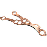 Copper Oval Port Exhaust Header Gaskets for Chevrolet Small Block 305 327 350, Pair