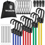 WORKPRO 30-Piece Bungee Cord Assortment with Storage Bag