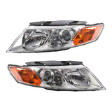 Headlight Pair with Chrome Bezel for 2009-2010 Kia Optima 921012G530 921022G530