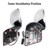 Pair Left+Right Side Chrome Hood Mirror for 18-26 Freightliner New Cascadia 116 A22-77790-001 - view 11