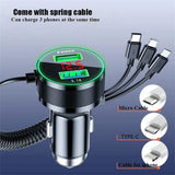 Car USB 150W Fast Charge with Cable 3 in 1 Adapter For iPhone Pro max 12 11 – product image 3