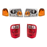 Pair Headlights fit 01-05 Ford Ranger 6 Pc Set with Tail Lights Park Signal Lamps 3222-0017C6 - product image