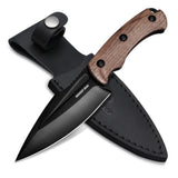 Mossy Oak 8.5 Inch Full-Tang Fixed Blade Knife with Wood Handle and Sheath