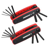 ARROW 17-Piece Folding Hex Key Set, SAE and Metric