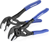 WORKPRO 2-Piece Pliers Wrench and Groove Joint Pliers Set 7 Inch 001378
