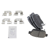 Rear Ceramic Brake Pad, Rotor and Parking Brake Shoe Kit for 2009-2014 Acura TL