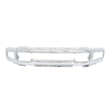 Chrome Split Front Bumper with Sensor Holes for 2023-2024 Ford F-250 F-350 Super Duty