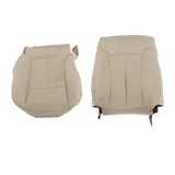 Driver Bottom and Top Leather Seat Covers Tan for 2009-2014 Ford F-150 Lariat