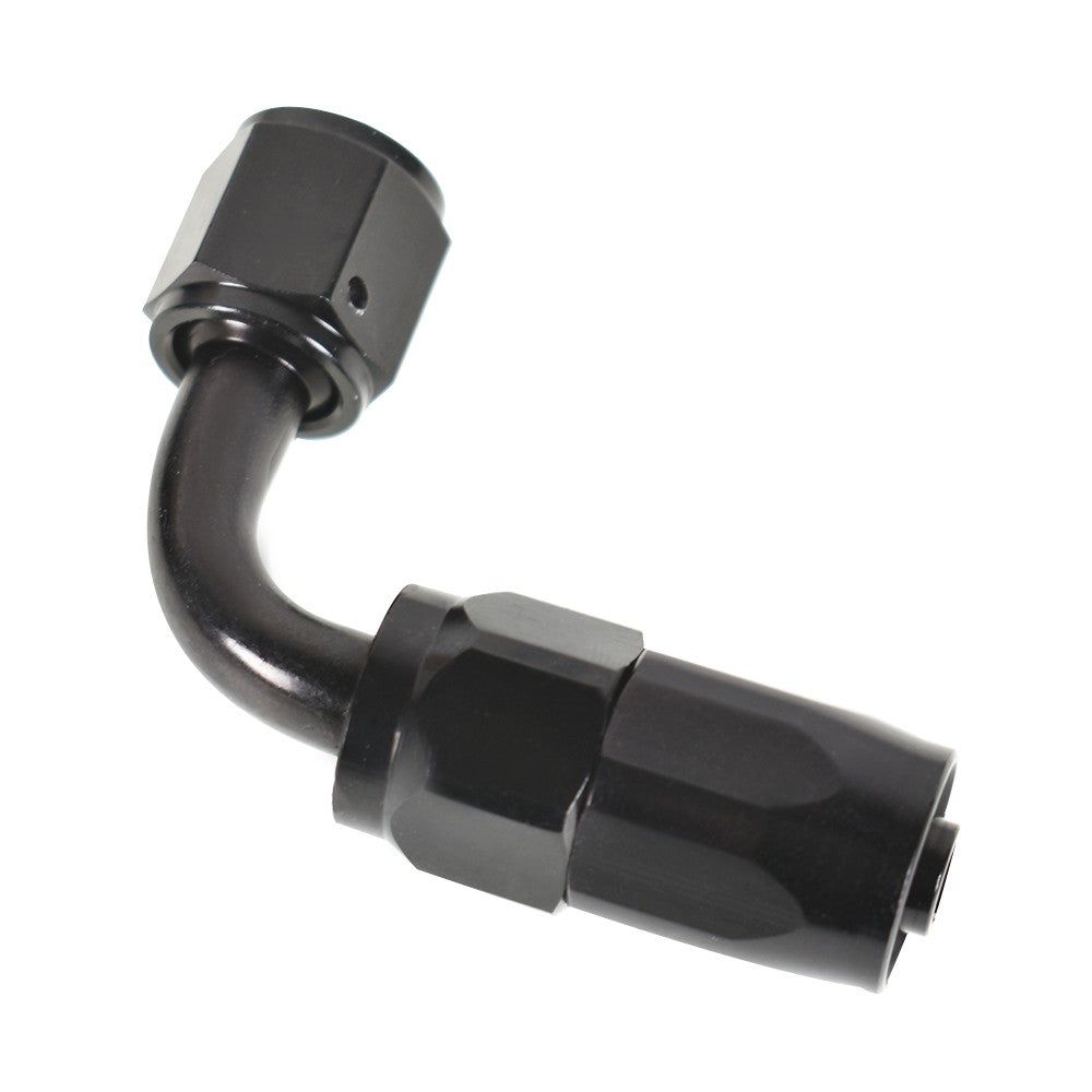-6AN 90 Degree Swivel Hose End Fitting 2 Pack Black