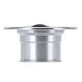 Aircraft Style Pop-Up Fuel Cap with Filler Neck 6-Bolt Flush Mount Silver SLYXG01