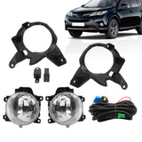 A Pair Fog Lights for 2013-2015 Toyota RAV4 Halogen Clear Lens Lamps w/Switch EBAY-376574471984 – product image