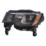 CAPA Headlight For 2017-2021 Grand Cherokee with Black Bezel Left 68266647AF 2221-0079L-CAPA - product image