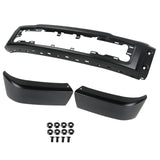 Black Steel Split Front Bumper Face Bar for 2015-2017 Ford F-150 FO1002423