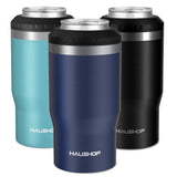 HAUSHOF 12 oz 4-in-1 Insulated Stainless Steel Can Cooler Navy Blue