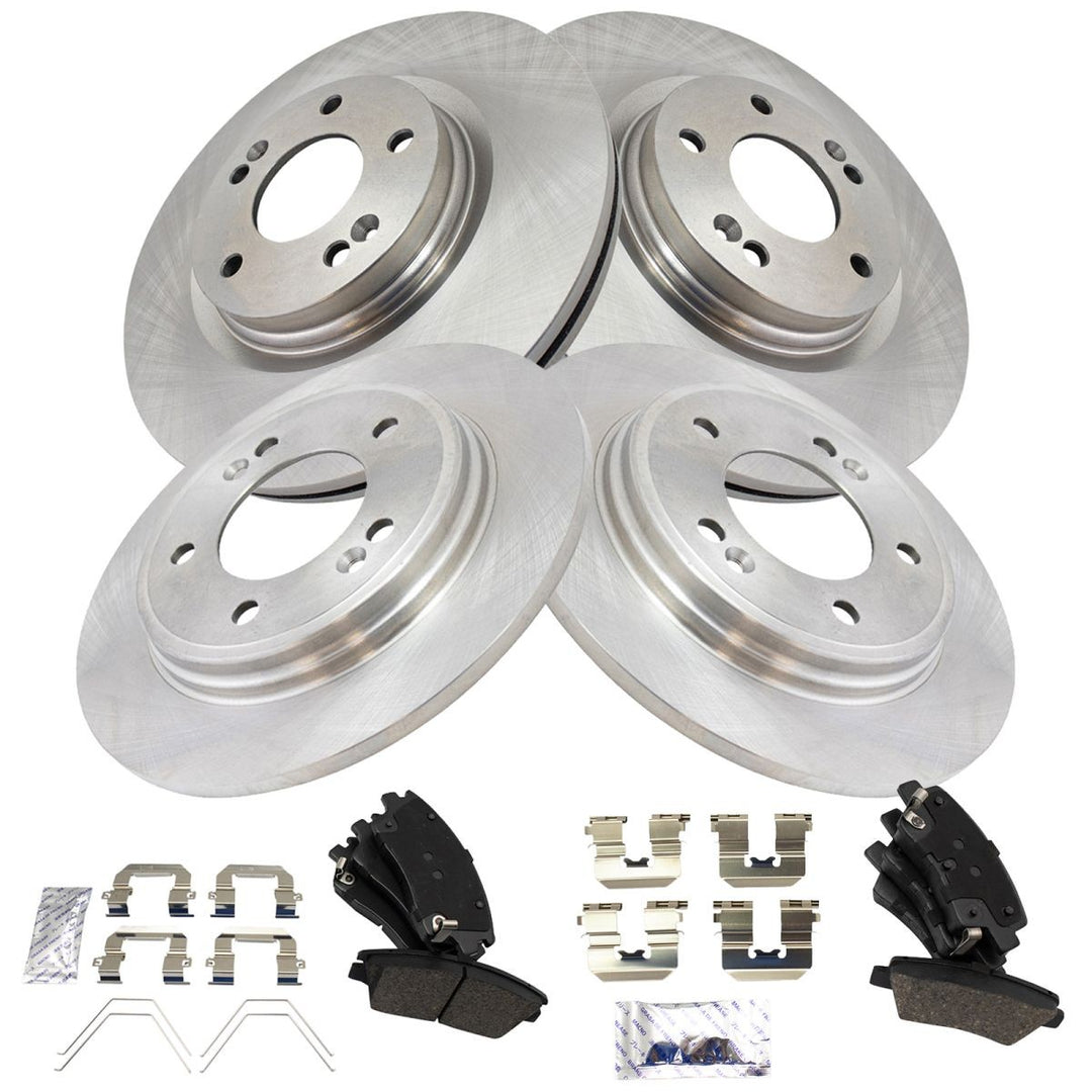Front & Rear Ceramic Brake Pad & Rotor Kit for 2017-2020 Hyundai Elantra