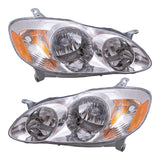 Headlight For 2003-2004 Corolla with Clear Lens THRU 04/04 Set 8111002190 6221-0109LR - product image