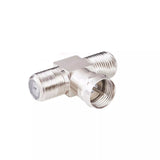 F-Type Coax Cable Splitter Combiner Adapter 3 Way Connector RG6 for TV Video