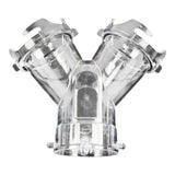 Clear RV Sewer Y Fitting Connector