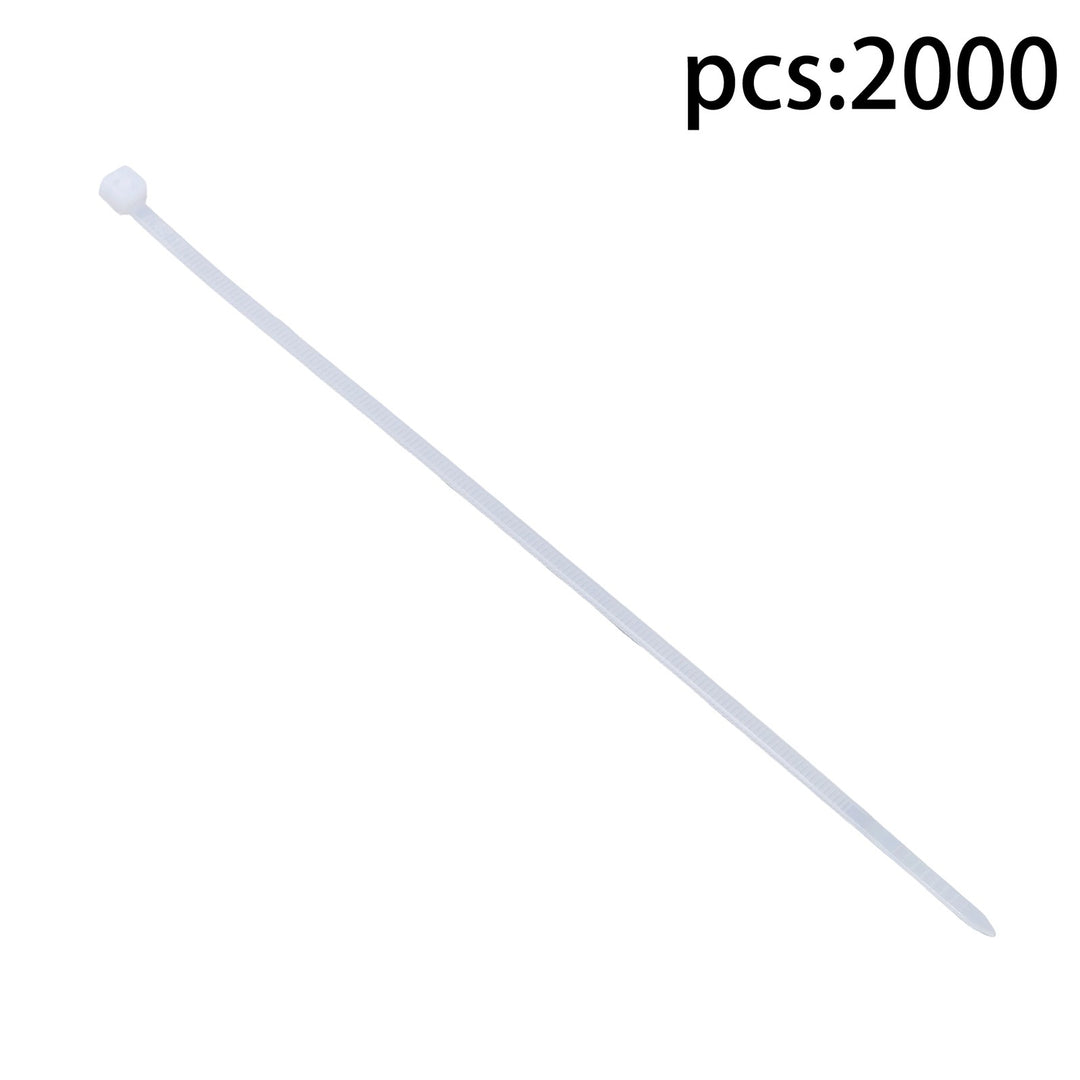 White Nylon Cable Ties 8 Inch 2000 Pack 40 lb