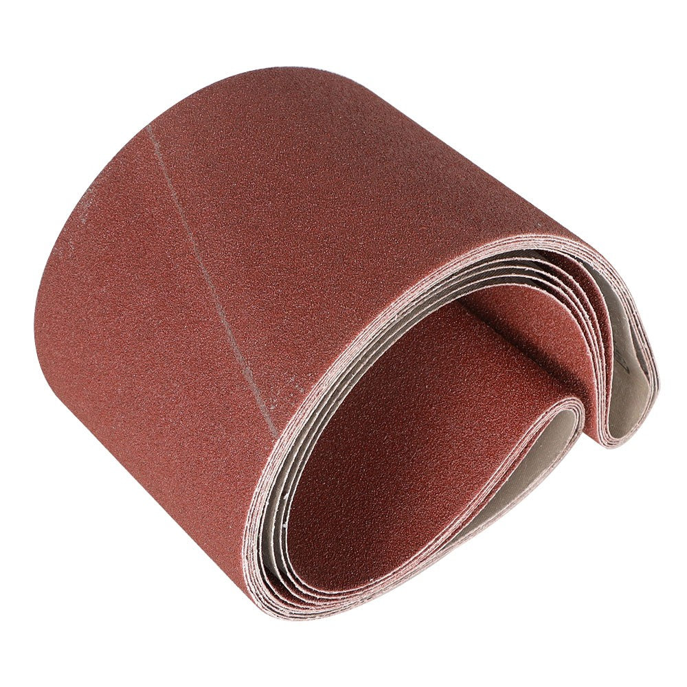 6 x 48 Inch Sanding Belt 5 Pack 80 Grit Aluminum Oxide