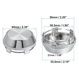 Wheel Center Cap Universal Rim Chrome Hub Cap 60mm No Logo Silver Base - product image 2