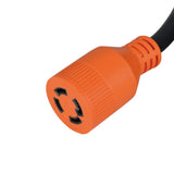 75 Ft 30 Amp 4 Prong Generator Extension Cord NEMA 14-30P to 14-30R