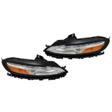 Headlight Pair with DRL for 2014-2018 Jeep Cherokee 68321887AC 68321886AC