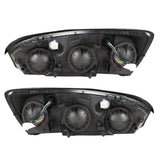 Black Housing Headlight Pair for 2004-2008 Chevrolet Malibu 15851373 15851372
