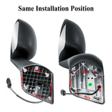 Pair Left+Right Side Black Hood Mirror for 18-26 Freightliner New Cascadia 116 A22-77790-001 - view 9
