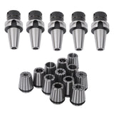 BT40 ER32 Collet Chuck Holder 5 Pack with 12 Piece ER32 Collet Set