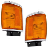 Park/Signal/Side Marker For 1987-1988 Pickup 4WD Fender Mounted Chrome Trim Set 6223-0095LR - product image