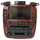 2004-2007 TOYOTA HIGHLANDER FRONT NAVIGATION RADIO WOOD AC CLIMATE SWITCH OEM 86120-48480 - product image