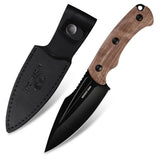 Mossy Oak 8.5 Inch Full-Tang Fixed Blade Knife with Wood Handle and Sheath