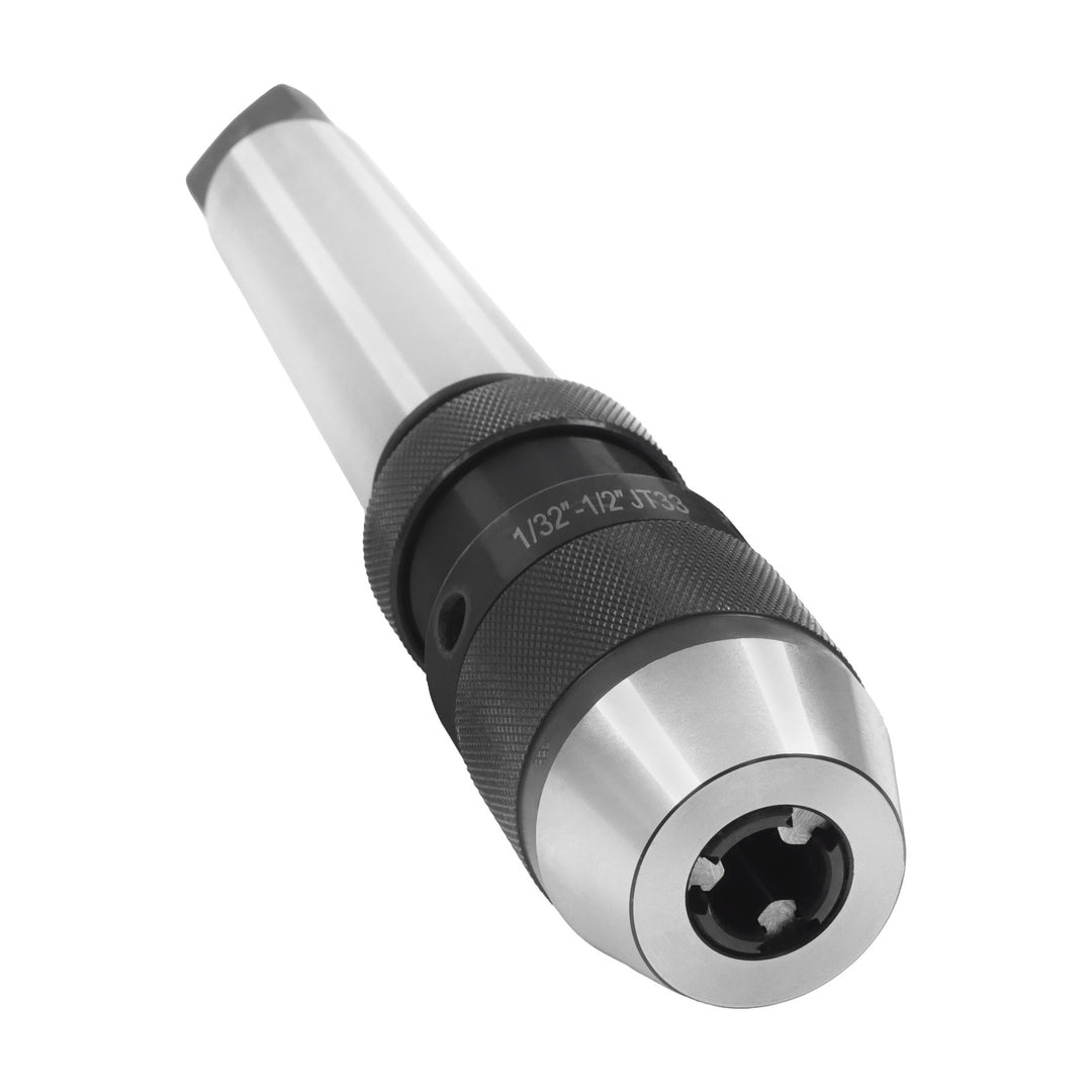MT4 Shank Keyless Drill Chuck 1/32 to 1/2 Inch 3-Jaw for Milling and Drill Presses