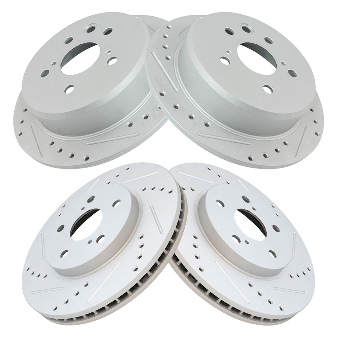Front & Rear Performance Coated Rotor Set for 2006-2015 Lexus IS250