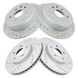 Front & Rear Performance Coated Rotor Set for 2006-2015 Lexus IS250