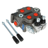 2 Spool Hydraulic Directional Control Valve 25 GPM 3000 PSI BSPP Ports